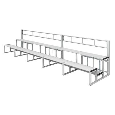 パックス工業 標準観覧席 2段5連セット 手すり付 K-25ST 1セット 63-1219-48（直送品）