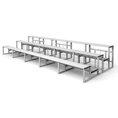 パックス工業 観覧席足場ワイドタイプ 3段5連セット K-FW35S 1セット 63-1219-57（直送品）