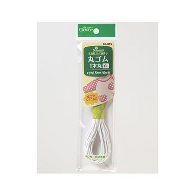 クロバー 丸ゴム1本丸 (白) 26019 1個 62-4079-52（直送品）