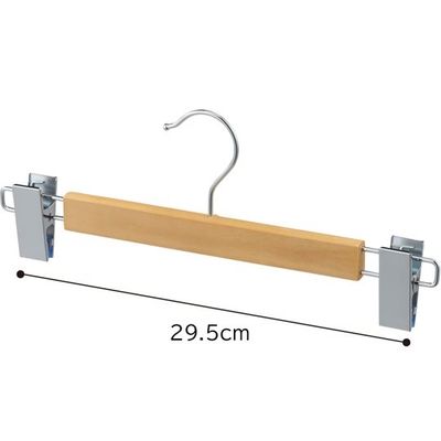 アズワン 木製ハンガー ボトム用 外型クリップ付き ナチュラル 100本 65-9345-22 1セット(100本)（直送品）