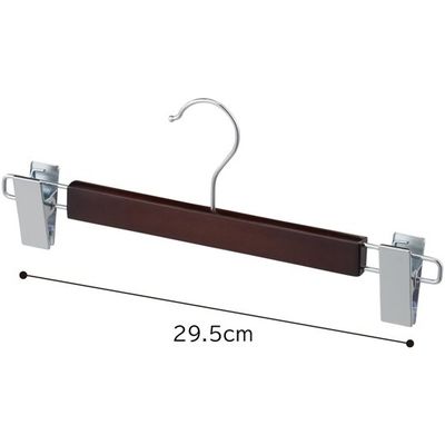 アズワン 木製ハンガー ボトム用 外型クリップ付き ブラウン 100本 65-9345-23 1セット(100本)（直送品）