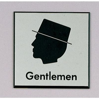 光 サインプレート Gentlemen PL380-1 1セット(5枚) 344-7627（直送品）