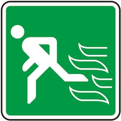 光 サインプレート 非常口(左へ) S1111-7 1セット(5枚) 360-2779（直送品）