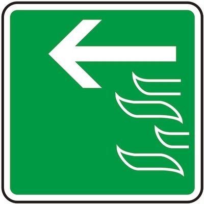 光 サインプレート 非常口(左へ) S1111-9 1セット(5枚) 360-1247（直送品）