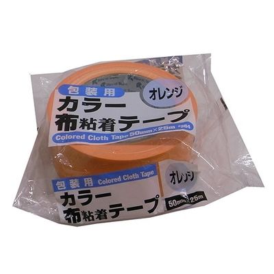 リンレイ カラー布粘着テープNO.384 50mm×25m オレンジ 30巻入 RT384-ORE5025 1箱(30巻)（直送品）