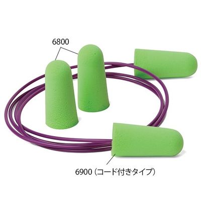 モルデックスジャパン ピュラフィット使い捨て耳せん(コード付き) ライトグリーン 2000組入 6900 1箱(2000組)（直送品）