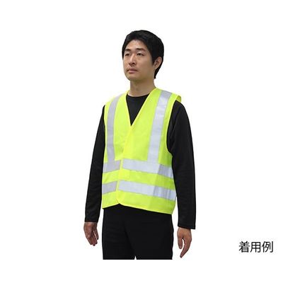 アゼアス AZ WORK 10695 ベスト 反射テープ付 蛍光イエロー AZWORK10695NY 1枚 62-4094-95（直送品）