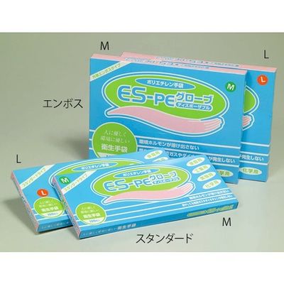 コクゴ ESーPEグローブ エンボスM 100枚入 62-9845-80 1箱(100枚)（直送品）