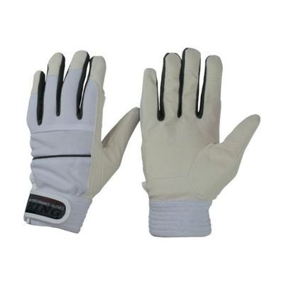 おたふく手袋 ピーユー・キング ホワイト×グレー L K-17-WH/GR-L 1双 62-8915-68（直送品）
