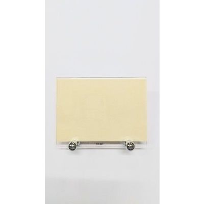 光 メニュー立て 真鍮クローム台 透明 S-12-4 1セット(5個) 353-2203（直送品）