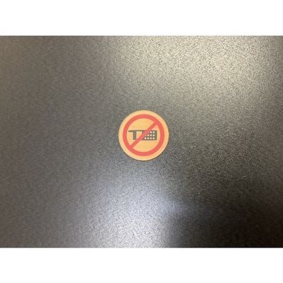 光 サインプレート 携帯電話禁止 WMS57-5 1セット(5枚) 359-9692（直送品）