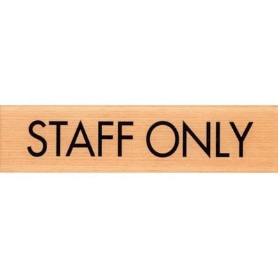 光 サインプレート STAFF ONLY WMS1847-3 1セット(5枚) 360-1257（直送品）