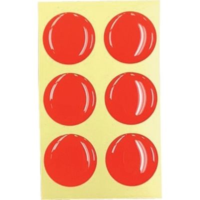 光 蓄光 赤 20mm丸 (6個入) LS-22 1セット(30個:6個×5パック) 355-3415（直送品）