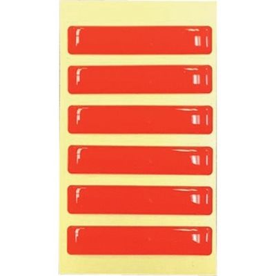 光 蓄光 赤 40×8mm (6個入) LS-42 1セット(30個:6個×5パック) 355-3435（直送品）