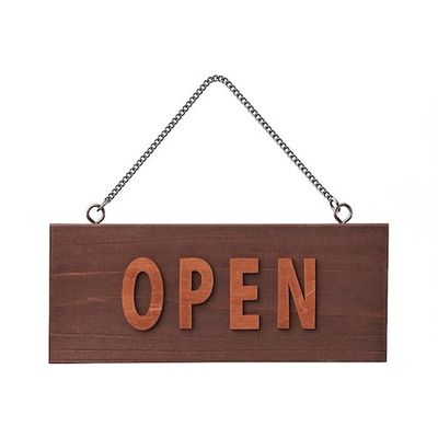 光 サインプレート 茶 OPENーCLOSED H2290-2 1個 346-9714（直送品）