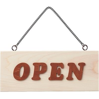 光 サインプレート 白木 OPENーCLOSED H2290-1 1個 359-8105（直送品）