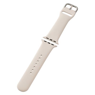 アップルウォッチバンド(41/40/38mm) シリコン 耐衝撃 スターライト AW-41BDSCWH エレコム 1個（直送品）