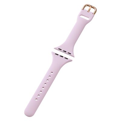 アップルウォッチバンド(41/40/38mm) シリコン 耐衝撃 スリム ラベンダー AW-41BDSCJPU エレコム 1個（直送品）