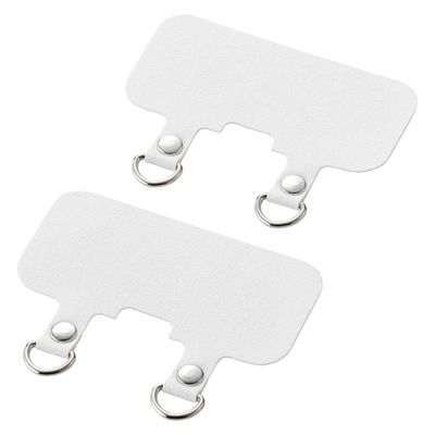 スマホ ストラップホルダー シート スピーカー穴用 2口タイプ 2枚入り ホワイト P-STHD2WHN エレコム 1個（直送品）