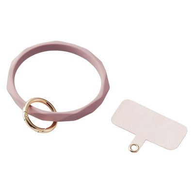 スマホストラップ 手首 ハンド シリコンハンド(ダイヤカット) 落下防止 &me ピンク P-STHSIDPN エレコム 1個（直送品）