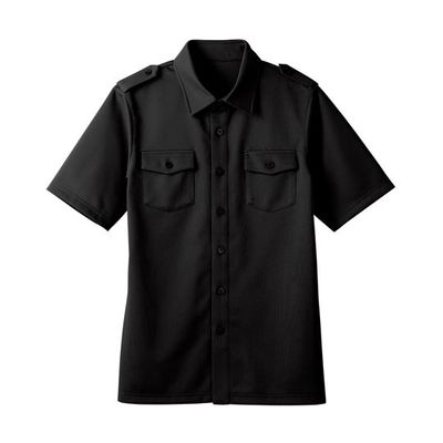 ボストン商会 男女兼用ニットシャツ クロ S 00102 1枚 64-9064-66（直送品）