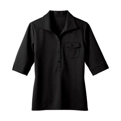 ボストン商会 レディニットシャツ クロ 07 00103 1枚 64-9064-86（直送品）