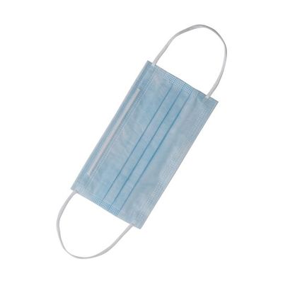 川西工業 使いきり三層式マスク 50枚入×40箱 ブルー 7032 1セット(2000枚) 65-8894-80（直送品）