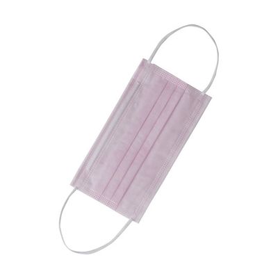 川西工業 使いきり三層式マスク 50枚入×40箱 ピンク 7032 1セット(2000枚) 65-8894-79（直送品）