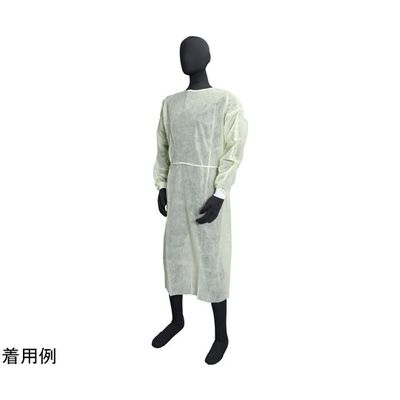 川西工業 ガードファインガウン SMS 10枚入×10袋 イエロー 7237 1パック(100枚) 65-8894-75（直送品）