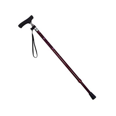 アークランズ 細型ネック伸縮ステッキ 花柄 レッド NS87-F5 1本 64-3677-01（直送品）