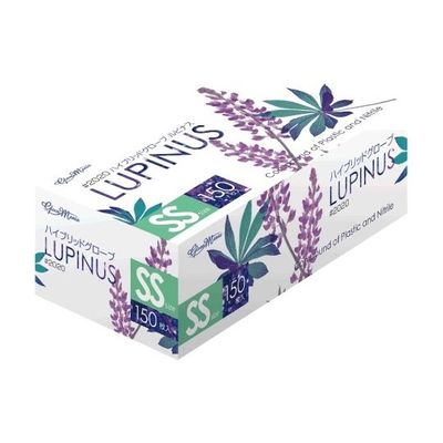 川西工業 Hybrid Glove ルピナス 150枚×12箱 パープル SS 2020 1セット(1800枚) 65-8895-27（直送品）