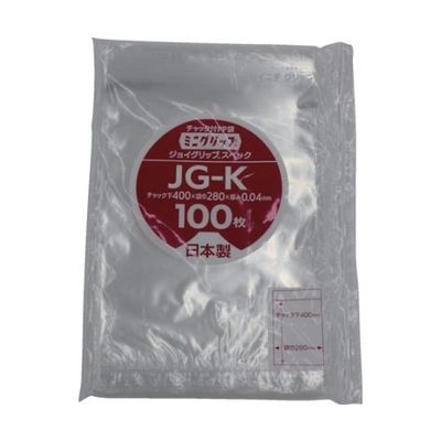 生産日本社 ミニグリップ ジョイグリップスペック 400×280×0.0 JG-K 1箱(1000枚) 64-4797-07（直送品）