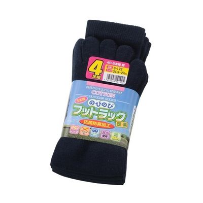 富士グローブ フットラック 5本指 Sー122 紺 4足入 67-4537-99 1箱(4足)（直送品）