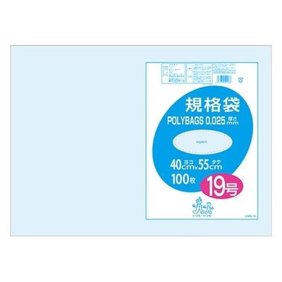 オルディ ポリバック規格袋0.025 #19 透明 1ケース(100枚/冊×5冊×2パック) L025-19 1箱(2000枚)（直送品）