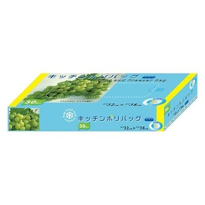 オルディ キッチンポリバッグ マチ付 L 半透明 1ケース(30枚×12冊×12パック) CS-BL-30 1箱(4320枚)（直送品）