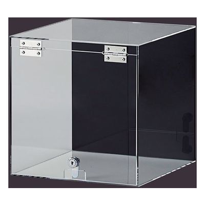 アズワン 鍵付きアクリルサイコロボックス 1段 背面黒 65-8768-10 1個（直送品）