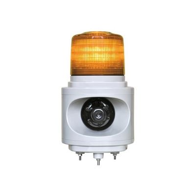 日惠製作所 音声合成報知器付LED回転灯 ニコボイス(黄) AC100V VL12V-100AY 1個 61-9997-34（直送品）