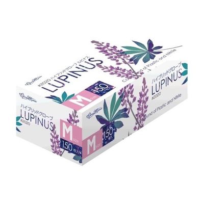 川西工業 Hybrid Glove ルピナス 150枚×12箱 パープル M 2020 1セット(1800枚) 65-8895-29（直送品）