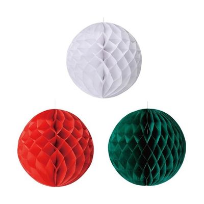 アズワン ペーパーハニカムボール 白/緑/赤 3種類×2個入 65-8118-13 1セット(6個)（直送品）