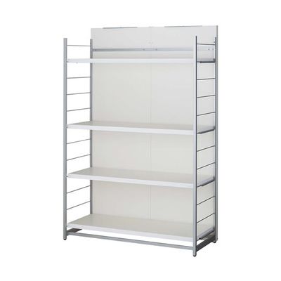 アズワン 間仕切りラック ミラー無し ホワイト W120cm 棚4段タイプ 65-8304-87 1セット（直送品）