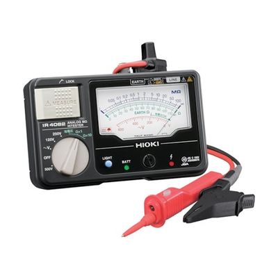日置電機 アナログ絶縁抵抗計(接地抵抗計付き) IR4082ー11 書類3点付 IR4082-11SYORUI3TENTUKI 1台（直送品）