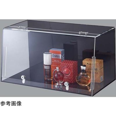 アズワン ショーケースボックス(鍵付き)背面・底板 黒 W57cm 65-8768-36 1個（直送品）