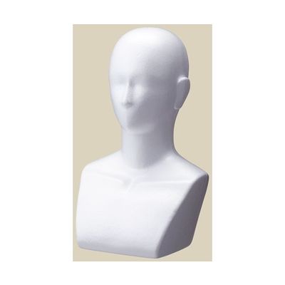 アズワン 卓上胸付きマネキンヘッド 顔有り 白 65-8768-67 1個（直送品）