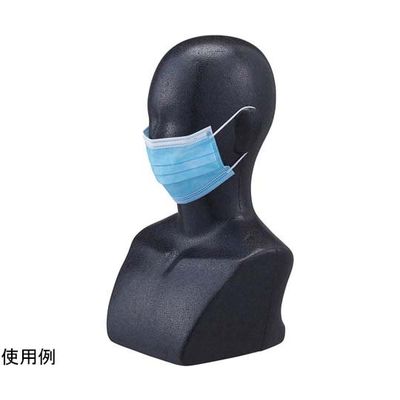 アズワン 卓上胸付きマネキンヘッド 顔有り 黒 65-8768-68 1個（直送品）