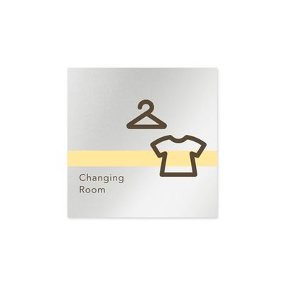 フジタ 室名札 アルミ板150角 病院向け ライン 更衣室 AL-1515 HB-NH1-0109 1枚 64-8876-76（直送品）