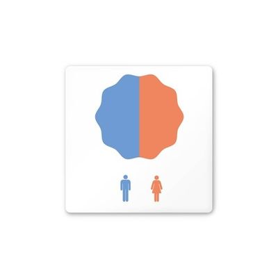 フジタ 室名札 白マットアクリル150角 病院向け ポップ トイレ1 AC-1515 HA-IN1-0101 1枚 64-8876-88（直送品）