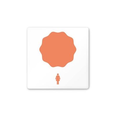 フジタ 室名札 白マットアクリル150角 病院向け ポップ 女子トイレ1 AC-1515 HA-IN1-0105 1枚 64-8876-92（直送品）