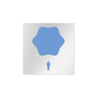 フジタ 室名札 アルミ板150角 病院向け ポップ 男子トイレ1 AL-1515 HB-IN1-0103 1枚 64-8877-11（直送品）