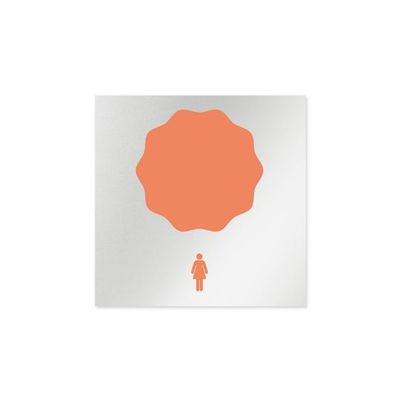 フジタ 室名札 アルミ板150角 病院向け ポップ 女子トイレ1 AL-1515 HB-IN1-0105 1枚 64-8877-13（直送品）