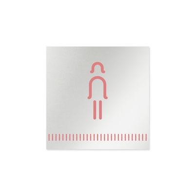 フジタ 室名札 アルミ板150角 病院向け Towelデザイン 女子トイレ2 AL-1515 HB-NT2-0106 1枚（直送品）